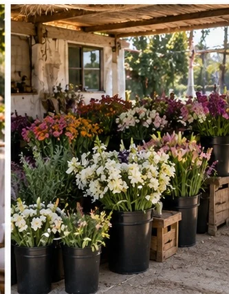 Selección de flores y colores